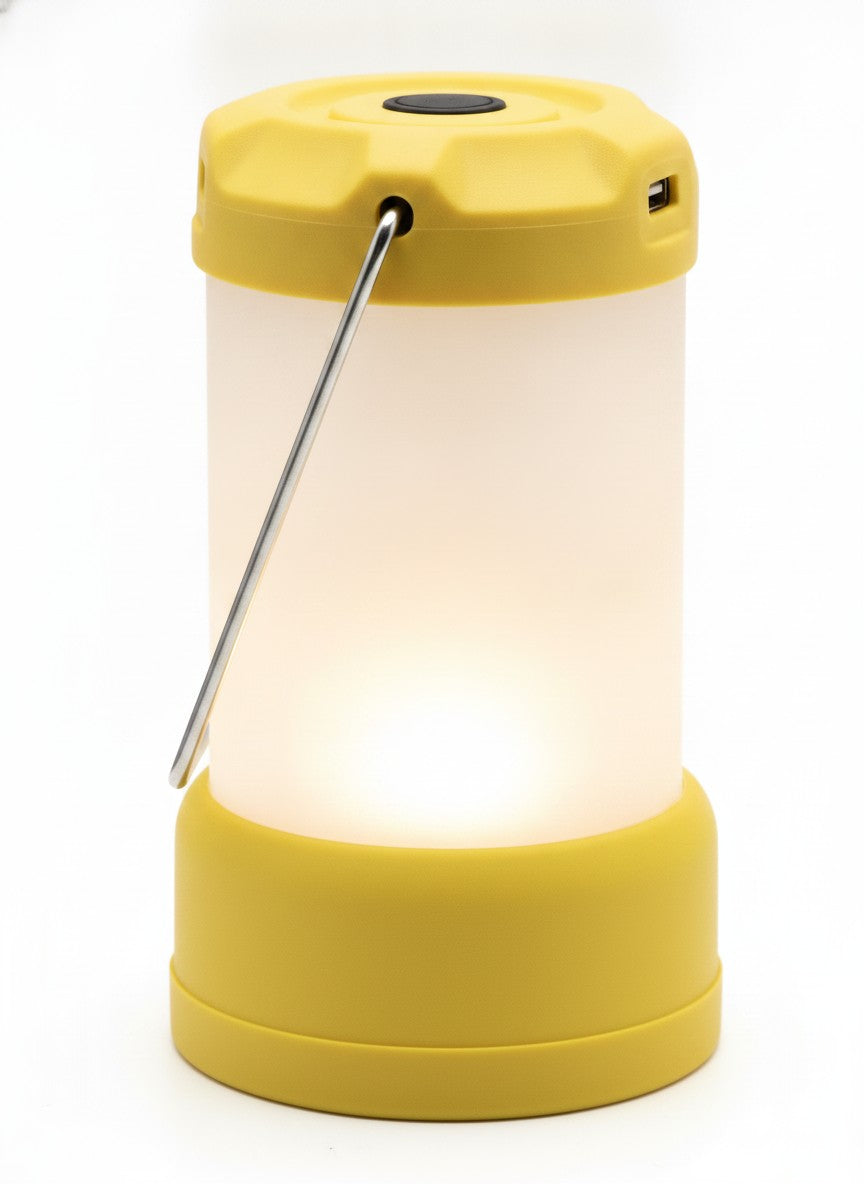 Yellow Rechargeable LED Camping Lantern Light