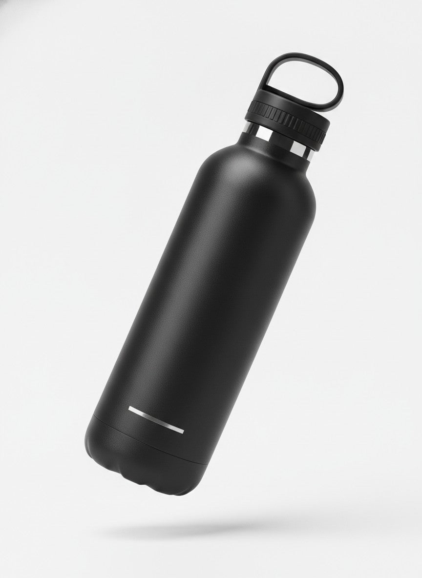 Black Insulated Stainless Steel Water Bottle