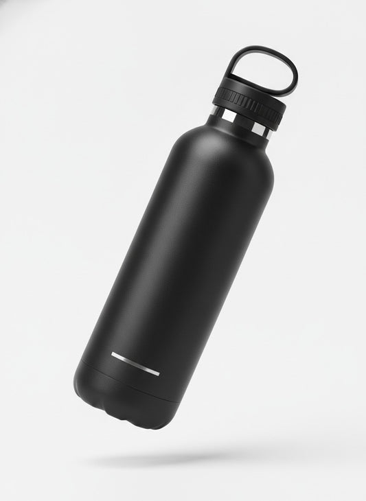 Black Insulated Stainless Steel Water Bottle
