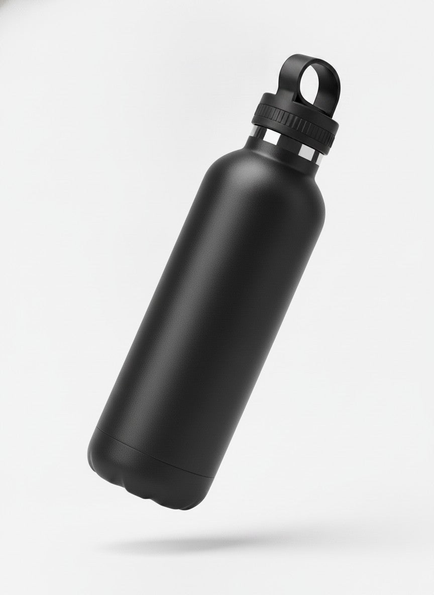 Black Insulated Stainless Steel Water Bottle