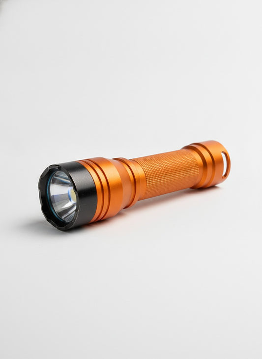 Orange Tactical Zoomable Flashlight Light