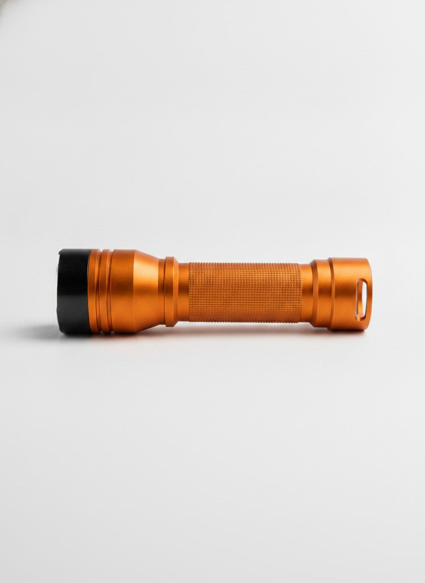 Orange Tactical Zoomable Flashlight Light