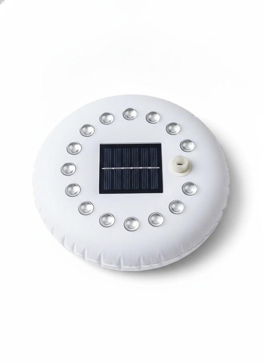 White Solar Powered Inflatable Pad Light