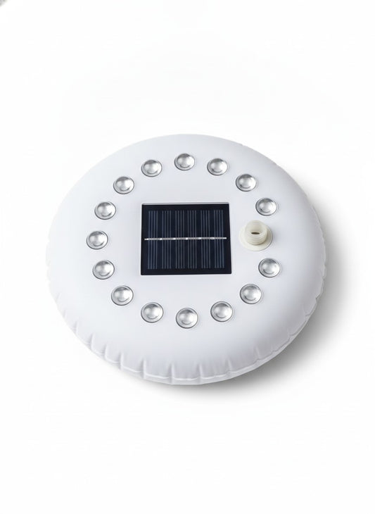 White Solar Powered Inflatable Pad Light