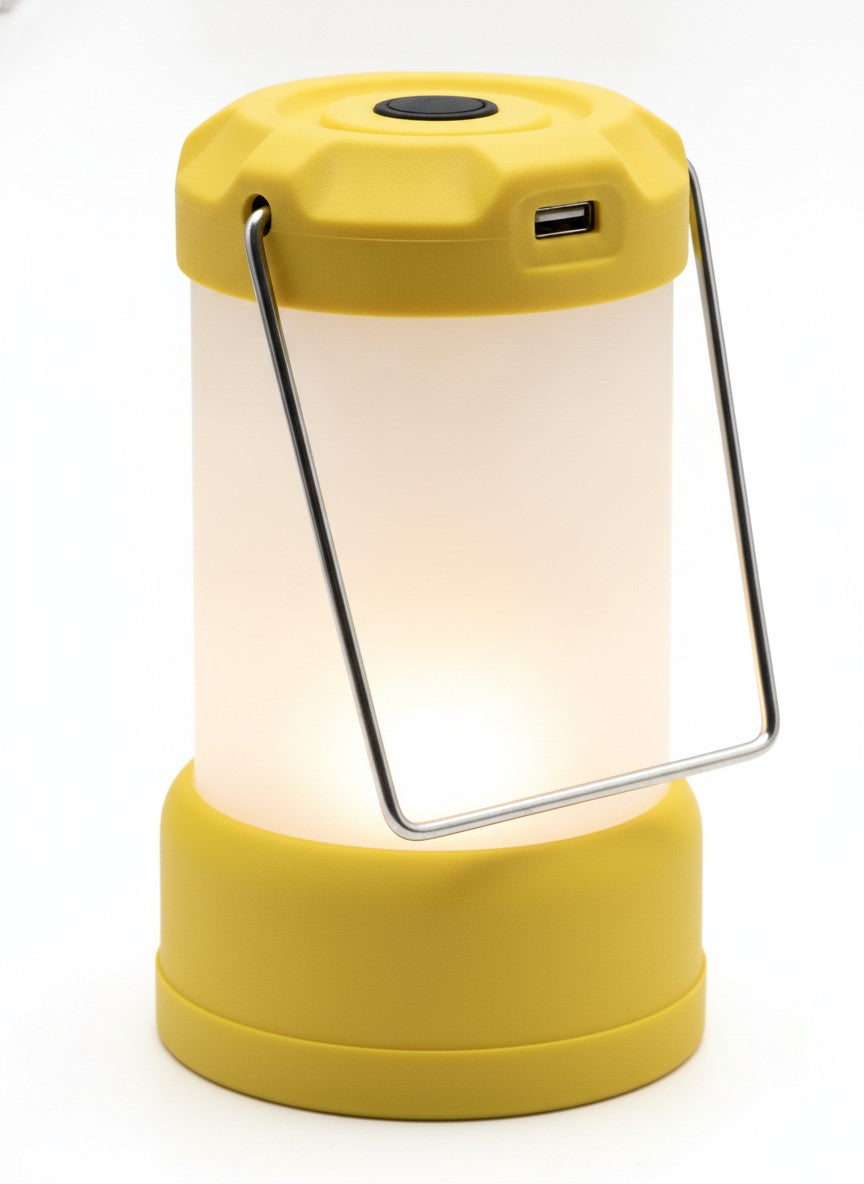 Yellow Rechargeable LED Camping Lantern Light