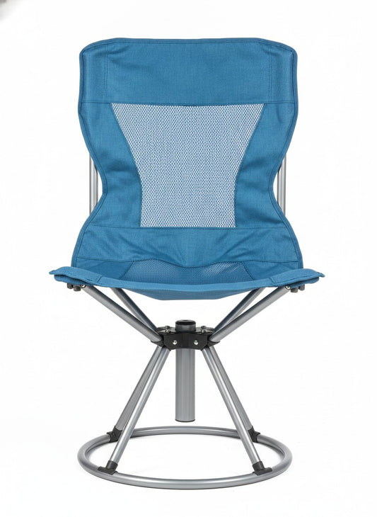 Blue Swivel Base Portable Outdoor Chair